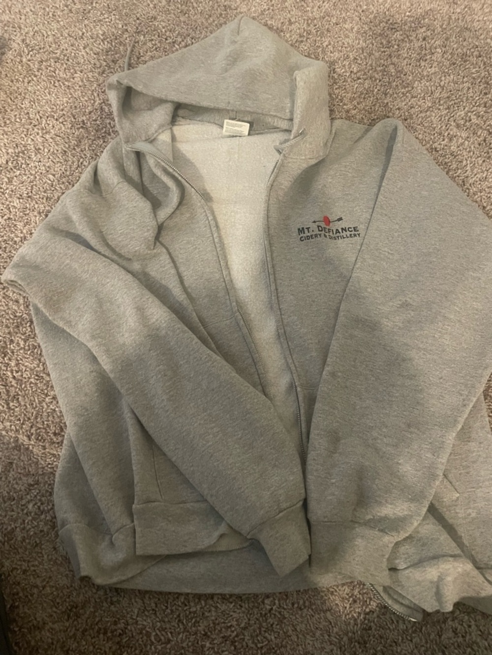Gray Zip-Up Hoodie